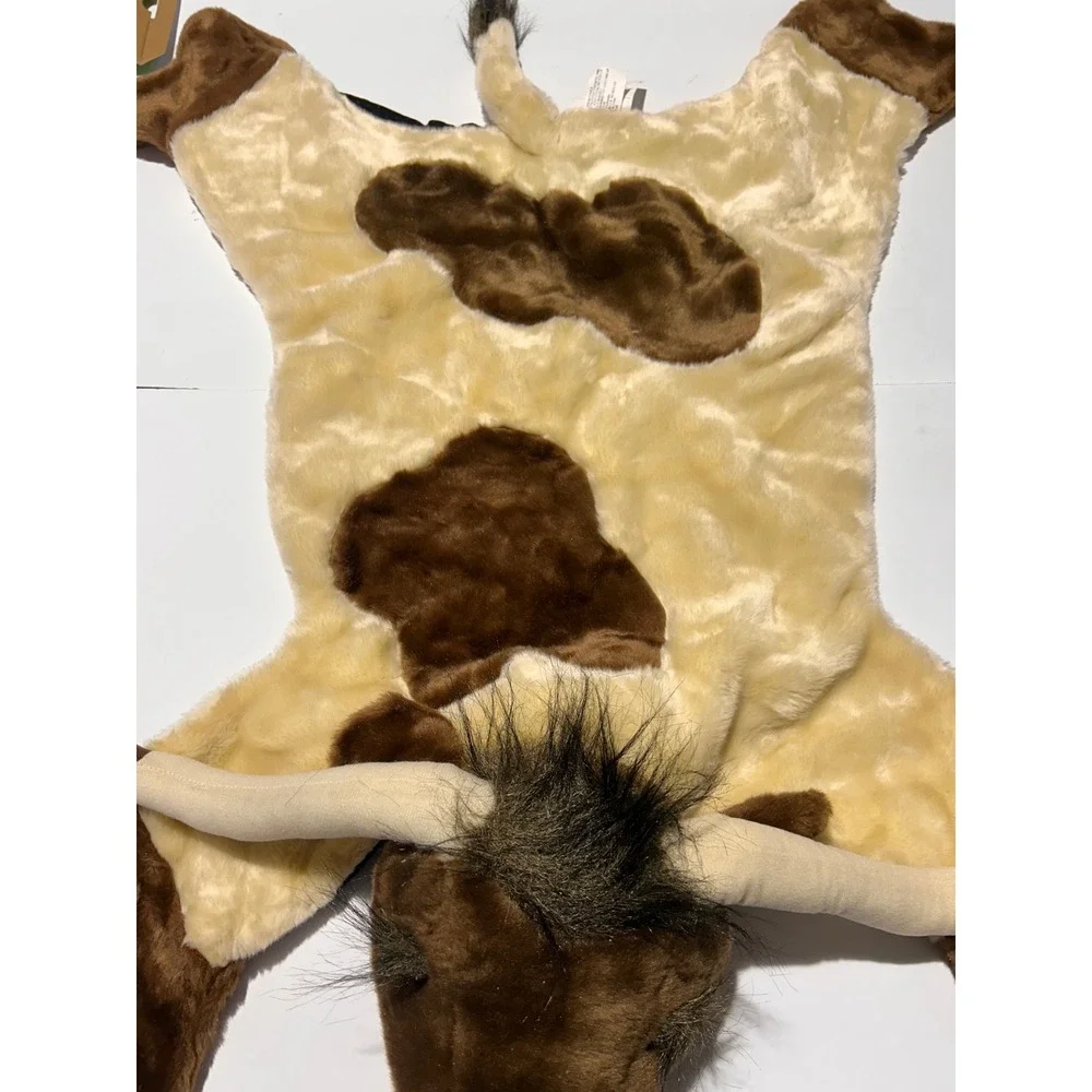 Carstens Plush Longhorn Cow Rug Nursery Baby Play Mat Decor Blanket Brown Cream